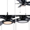 Progress Lighting P260002-31M-30 AirPro 1-Light Transitional Integrated LED Edgelit Ceiling Fan Light Kit Matte Black with Opal Shade