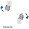 Progress Lighting P2801-15 1-Light Bath with Etched White Oval Shaped Glass Shades, Polished Chrome(Polished Chrome)