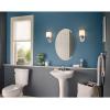 Progress Lighting P2801-15 1-Light Bath with Etched White Oval Shaped Glass Shades, Polished Chrome(Polished Chrome)