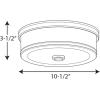 Progress Lighting P350085-009-30 Bezel LED Flush Mount, Grey(Brushed Nickel)