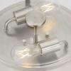 Progress Lighting P350253-009 Gilliam 12-5/8 in. Two-Light Brushed Nickel Flush Mount with Clear Glass Shade(Brushed Nickel)