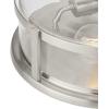Progress Lighting P350253-009 Gilliam 12-5/8 in. Two-Light Brushed Nickel Flush Mount with Clear Glass Shade(Brushed Nickel)