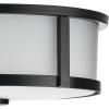 Progress Lighting P350253-009 Gilliam 12-5/8 in. Two-Light Brushed Nickel Flush Mount with Clear Glass Shade(Matte Black)