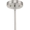 Progress Lighting P400325-009 Atwell Collection 28 in. Five-Light Brushed Nickel Mid-Century Modern Chandelier with Clear Glass Shade(Brushed Nickel)