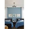 Progress Lighting P400325-31M Atwell Collection 28 in. Five-Light Matte Black Mid-Century Modern Chandelier with Clear Glass Shade