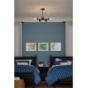 Progress Lighting P400325-31M Atwell Collection 28 in. Five-Light Matte Black Mid-Century Modern Chandelier with Clear Glass Shade