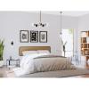 Progress Lighting P400325-31M Atwell Collection 28 in. Five-Light Matte Black Mid-Century Modern Chandelier with Clear Glass Shade