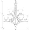 Progress Lighting P4329-09 9-Light Trinity Chandelier, Brushed Nickel, 30-Inch Diameter x 33-Inch Height(Bronze)
