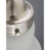 Progress Lighting P4391-09 5-Light Chandelier with Etched Alabaster Glass Shades and Center Column, Brushed Nickel(Nickel)