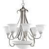 Progress Lighting P4417-77 6-Light Two-Tier Torino Chandelier, Forged Bronze(Nickel)