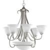 Progress Lighting P4417-77 6-Light Two-Tier Torino Chandelier, Forged Bronze(Nickel)