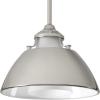 Progress Lighting P500013-104 Carbon One-Light Pendant with Metal Shade, Black(Polished Nickel)