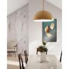 Progress Lighting P500380-191 Perimeter Collection 23.62 in. One-Light Brushed Gold Mid-Century Modern Pendant with Metal Shade