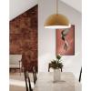 Progress Lighting P500380-191 Perimeter Collection 23.62 in. One-Light Brushed Gold Mid-Century Modern Pendant with Metal Shade
