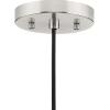 Progress Lighting P500382-009 Hinton Collection 8 in. One-Light Brushed Nickel Pendant with Clear Seeded Glass Shade