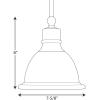 Progress Lighting P5078-09 Madison Pendants, 7-1/2-Inch Diameter x 8-Inch Height, Brushed Nickel(Brushed Nickel)