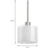 Progress Lighting P5110-09 Invite 1-Lt. Mini-Pendant with White silk mylar shade(Brushed Nickel)