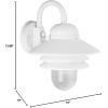 Progress Lighting P5645-30 Single-Light Plastic Outdoor Wall Lantern with Prismatic Acrylic Shade, White(White)