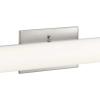 Progress Lighting Phase 1.1 LED Collection 48″ White Shade Modern Bath Vanity Light Brushed Nickel