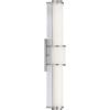 Progress Lighting Phase 1.2 LED Collection 24″ White Shade Modern Bath Vanity Light Brushed Nickel