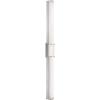 Progress Lighting Phase 1.2 LED Collection 48″ White Shade Modern Bath Vanity Light Brushed Nickel
