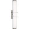 Progress Lighting Phase 2.2 LED Collection 24″ White Shade Modern Bath Vanity Light Brushed Nickel