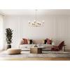 Progress Lighting Pinellas 40 in. Contemporary Soft Gold Chandelier with Opal Glass Shades