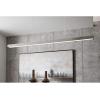 Progress Lighting Planck LED Collection White Shade Modern Pendant Light Matte Black, 1.38×47.25×1.75(Nickel)