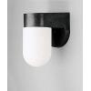 Progress Lighting Polycarbonate Outdoor 1-Light White Acrylic Shade Modern Outdoor Wall Light Textured Black