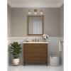Progress Lighting Quillan 23.87 in. Three-Light Soft Gold Vanity Light with Clear Glass Shade