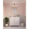 Progress Lighting Quillan 23.87 in. Three-Light Soft Gold Vanity Light with Clear Glass Shade