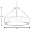 Progress Lighting Ratio Collection 6-Light Fabric Shade Coastal Mini-Pendant Light Antique Bronze(Antique Bronze)