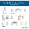 Progress Lighting Replay Collection 1-Light Etched White Glass Modern Bath Vanity Light Brushed Nickel, E26
