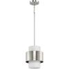 Progress Lighting Silva Collection One-Light Brushed Nickel White Linen Shade Pendant (P500398-009)