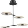 Progress Lighting Spoke LED Collection 1-Light Matte Black Frosted Acrylic Shade Modern Chandelier Light