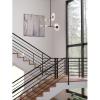 Progress Lighting Spoke LED Collection 1-Light Matte Black Frosted Acrylic Shade Modern Chandelier Light