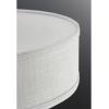 Progress Lighting Status Collection 5-Light Off-White Textured Linen Shade Coastal Chandelier Light Polished Chrome
