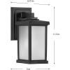 Progress Lighting Trafford Non-Metallic Lantern Collection 1-Light Frosted Shade Traditional Outdoor Wall Lantern Light Textured Black