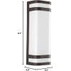 Progress Lighting Valera LED Collection 2-Light Matte White Acrylic Shade Modern Outdoor Large Wall Lantern Light Architectural Bronze(Bronze)