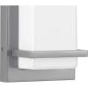 Progress Lighting Z-1080 LED Collection 1-Light White Acrylic Shade Modern Outdoor Small Wall Sconce Light Metallic Gray