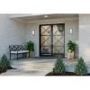 Progress Lighting Z-1080 LED Collection 2-Light White Acrylic Shade Modern Outdoor Large Wall Sconce Light Textured Black(Black)
