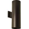 Progress P5642-20 Cylinder – Outdoor Light – 2 Light in Modern Style – 6 Inches Wide by 18 Inches high, Antique Bronze Finish withMetal Shade