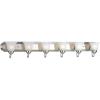 Progress Lighting 1 Light Bathroom Vanity Light, Modern Bath Lighting Fixture with White Glass Shade for Over the Mirror, Alabaster Glass Collection, Reversible Mounting, Brushed Nickel (P3051-09)(6-Light)