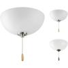 Progress Lighting 2-Light Ceiling Fan Light, Bravo Collection, Indoor, P2650-01WB, Antique Bronze, Brushed Nickel(Unfinished)