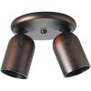 Progress Lighting 2-Light Indoor Ceiling Light and Wall Sconce, Roundback Track Lighting and Spotlight, 2 Adjustable Track Heads, 50W Halogen Flush Mount Ceiling Light, Urban Bronze (P6149-174)(Bronze)