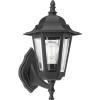 Progress Lighting Cast Lantern Collection 1-Light Clear Beveled Acrylic Shade Traditional Outdoor Wall Lantern Light Textured Black
