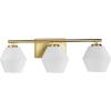 Progress Lighting Copeland Collection Three-Light Brushed Gold Vanity Mid-Century Modern Vanity Light (P300432-191)(Brushed Gold)