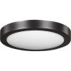 Progress Lighting LED Ceiling Fan Light Kit for Use with Lindale Collection Ceiing, Integrated LED Light, 3000K Warm White, Frosted Polycarbonate Shade, 6-15/16″ Diameter, Antique Nickel(Architectural Bronze)