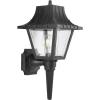 Progress Lighting Mansard Collection 1-Light Clear Beveled Acrylic Shade Traditional Outdoor Large Wall Lantern Light Textured Black(Black)