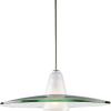 Progress Lighting Modern Pendant 1-Light Clear and Etched Glass Pendant Light, Indoor, P5012-09, Brushed Nickel(Nickel)